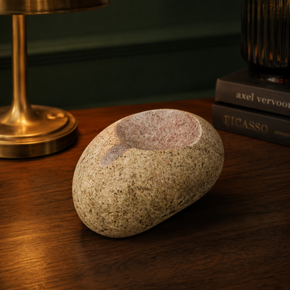 Rose Gold Spotted Ash Tray - River Stone