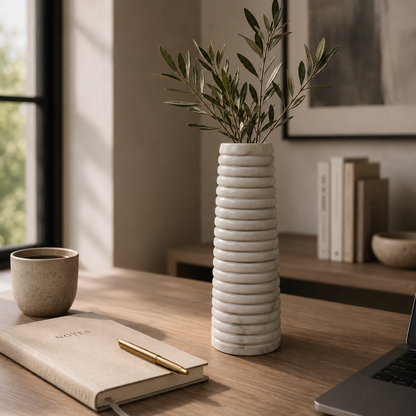 Streamline Grooved Vase