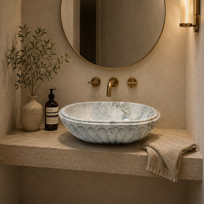 Mist & Gold Carved Sink
