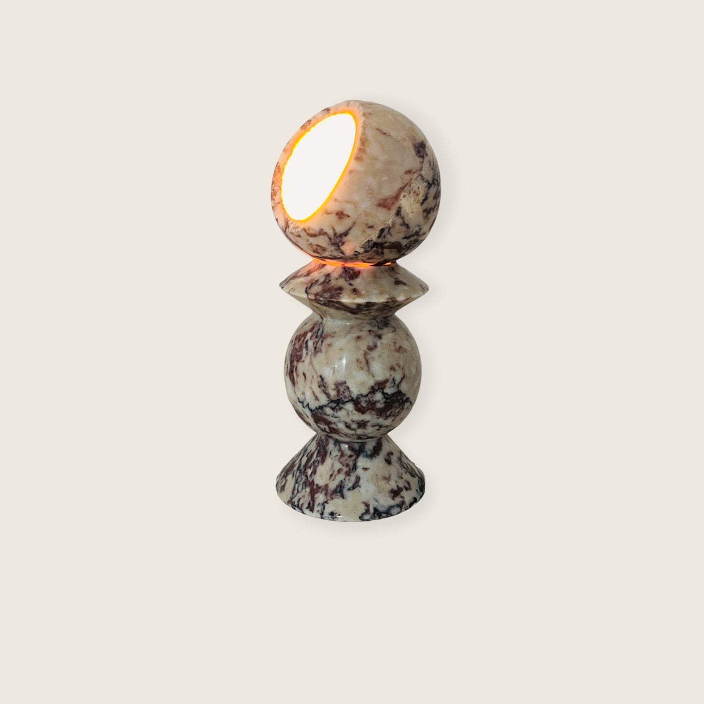 Totem Table Lamp / Floor Lamp - Red & White
