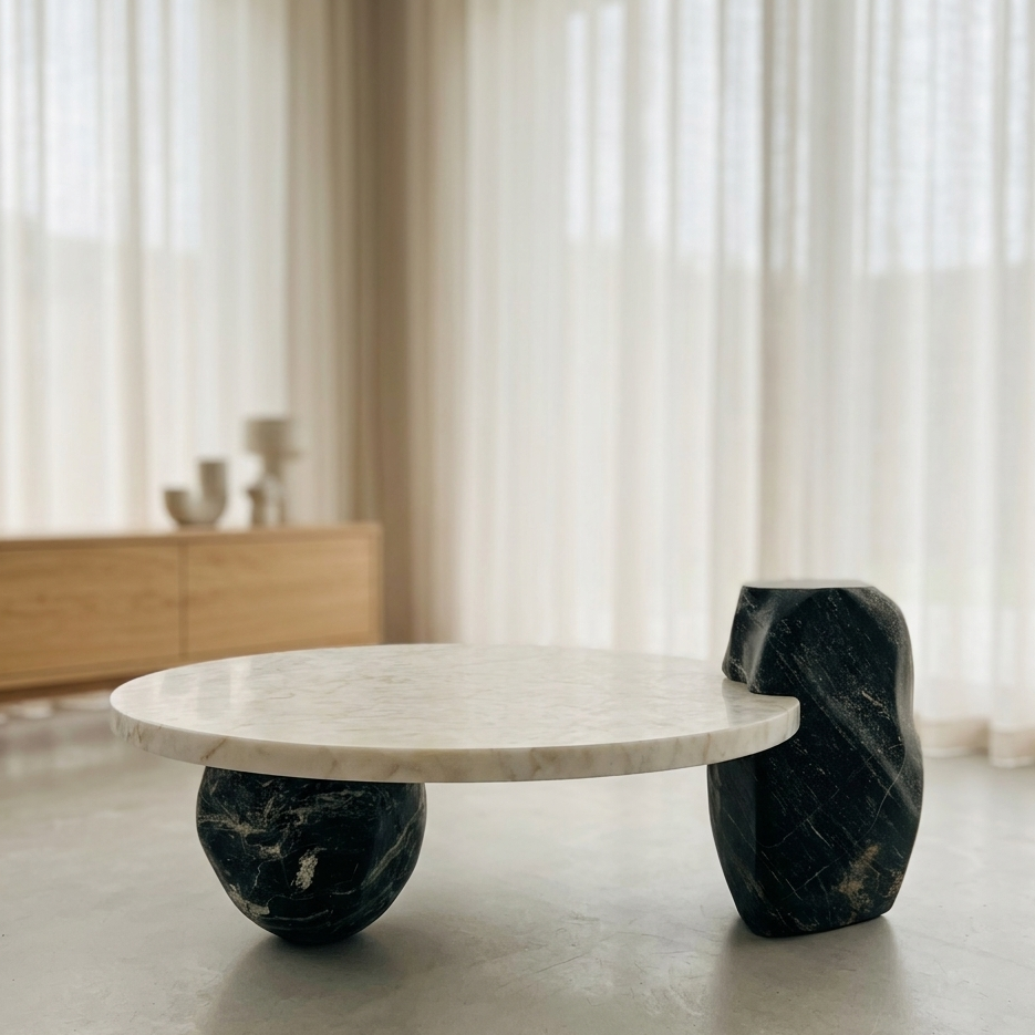 Obsidian Mix Stone Table