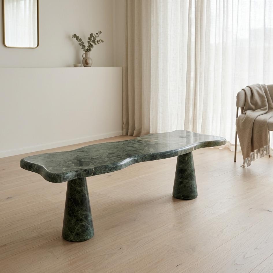 Emerald Grain Bench - Green
