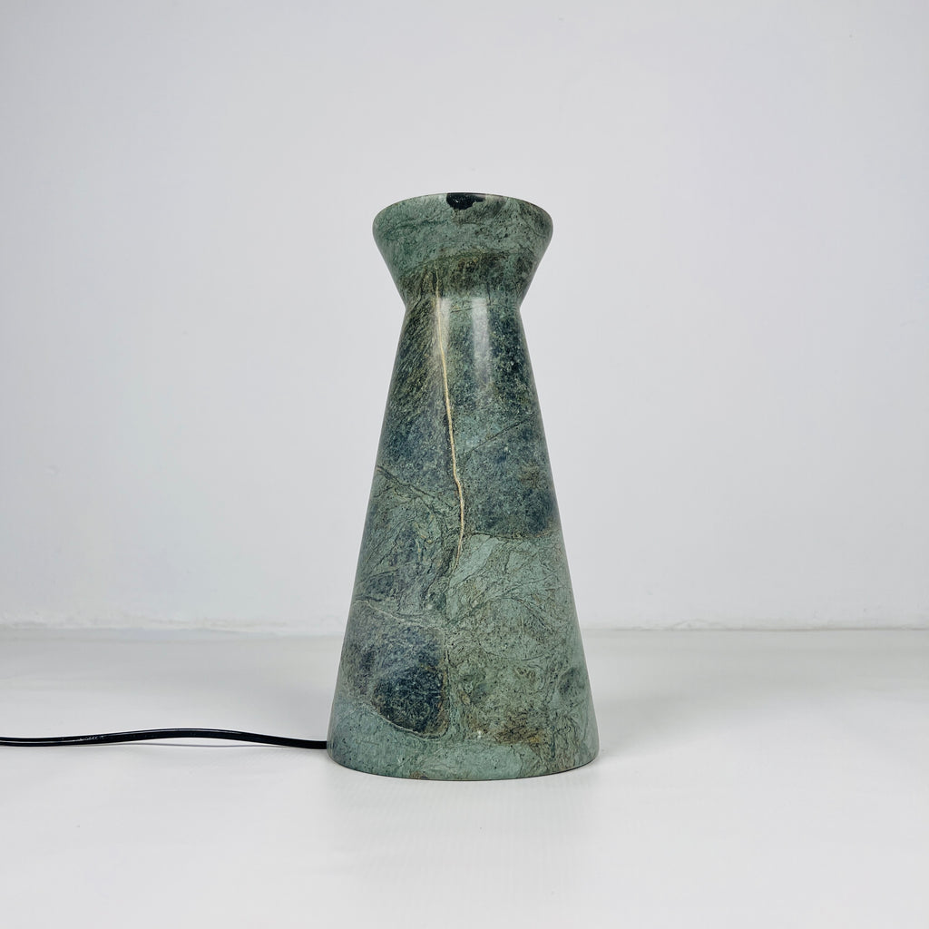 Upside Down Funnel Green Table Lamp