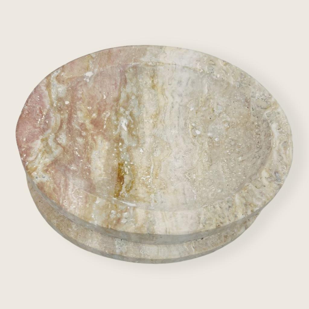 Travertine Double Sided Dipped Soap Dish