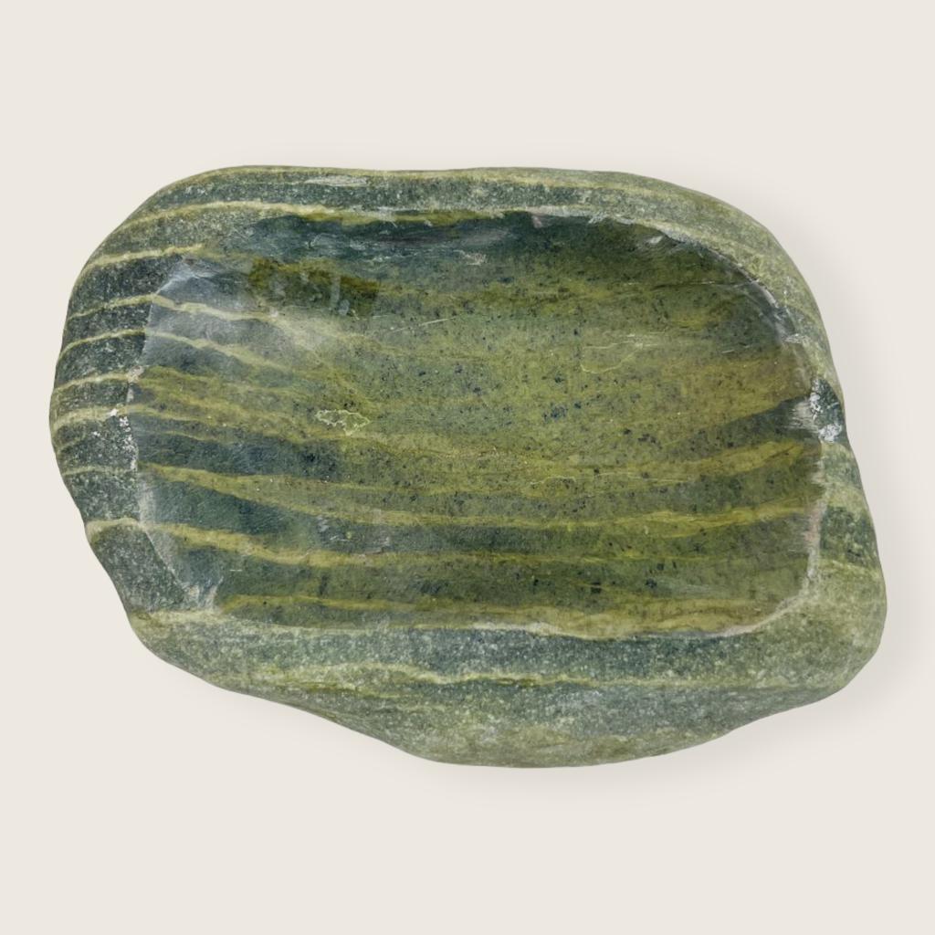 Riverstone Green And Blue Lined Soap Dish