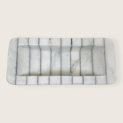 Pinstriped Rectangle Soap Dish