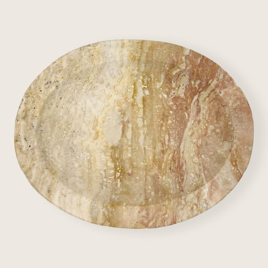 Travertine Double Sided Marked Soap Dish