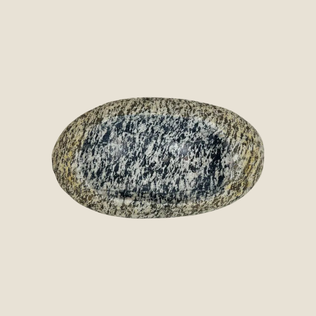 Grey White Splotched Soap Dish - Riverstone