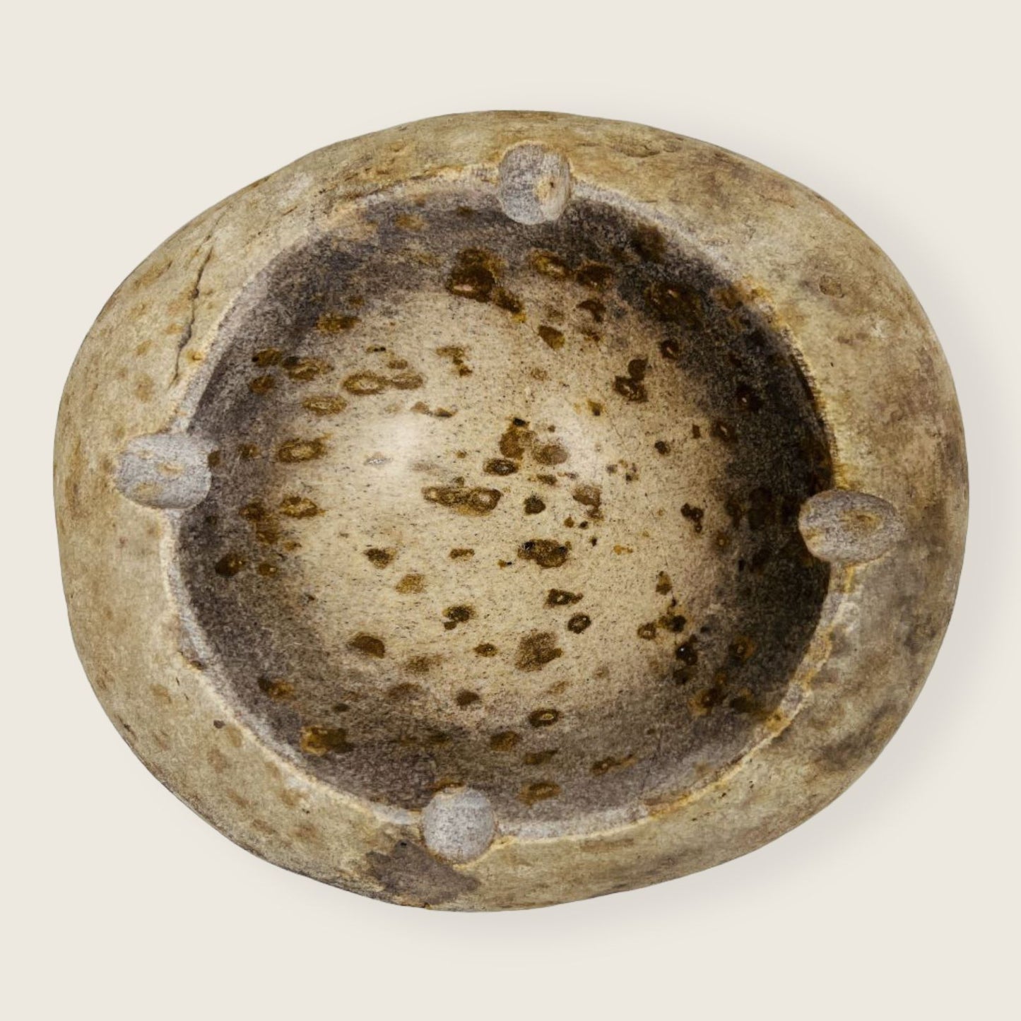 Brown Spotted Ash Tray - River Stone
