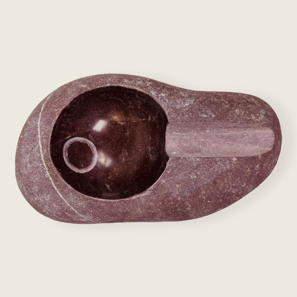 River Stone Burgundy Ringed Ash Tray