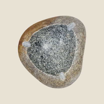 Brown Marked Ash Tray - River Stone