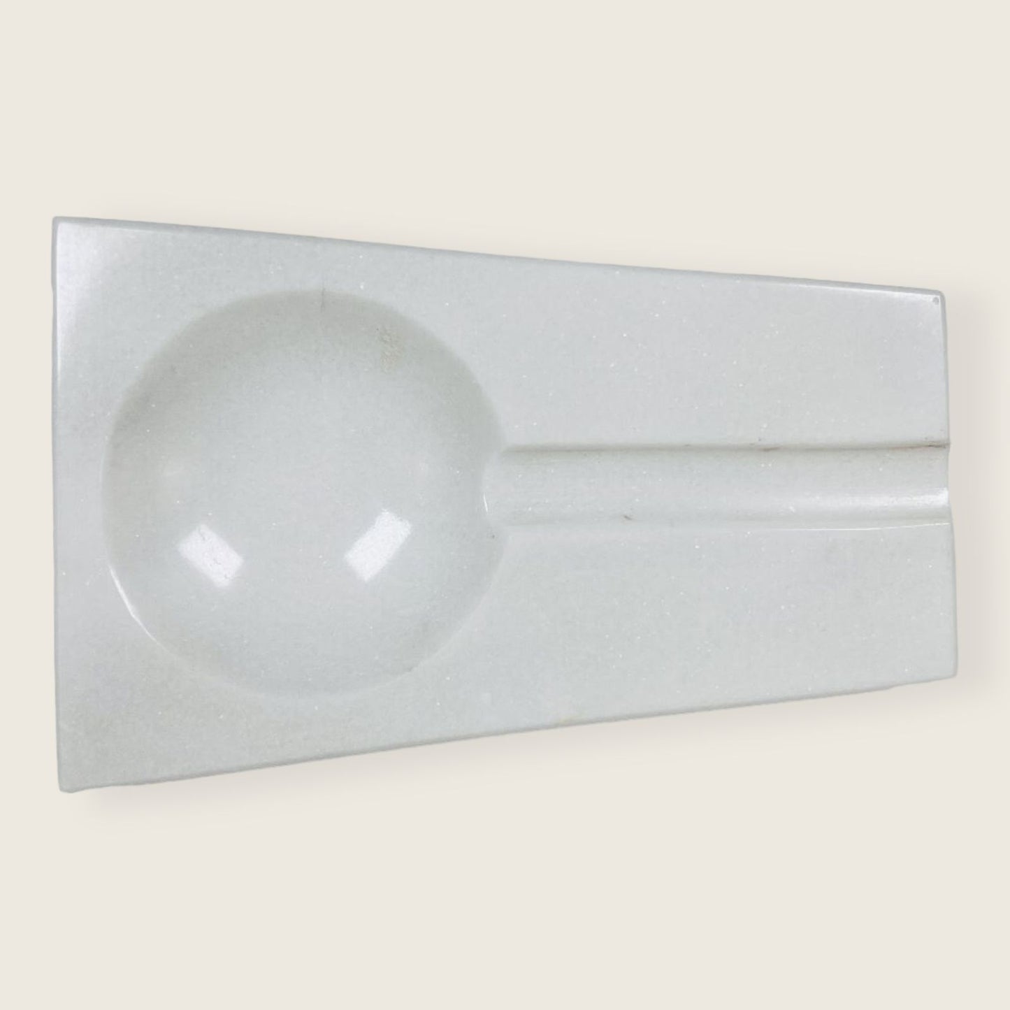 Minimal Marble Ash Tray - White