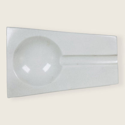 Minimal Marble Ash Tray - White