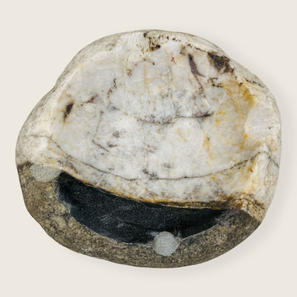 River Stone Mud Dipped Ash Tray