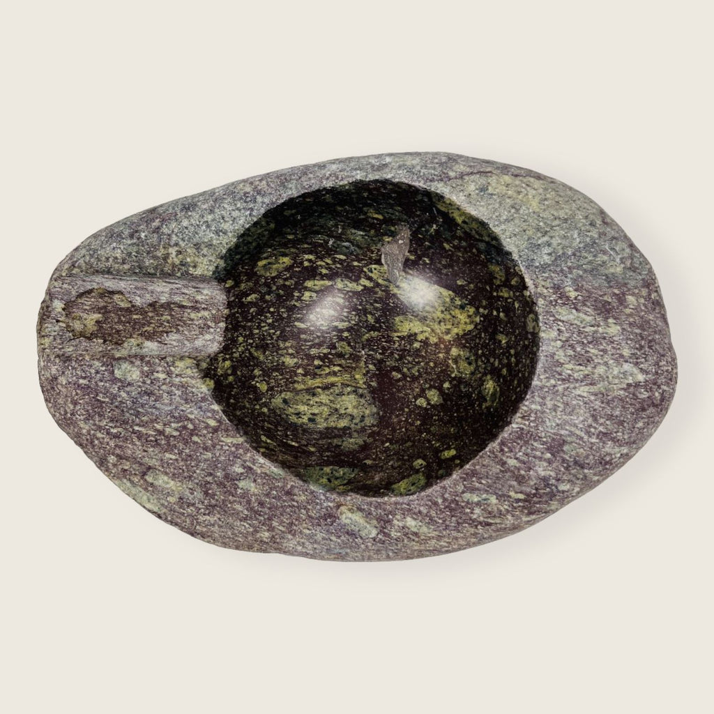 River Stone Lime Spotted Bark Ash Tray