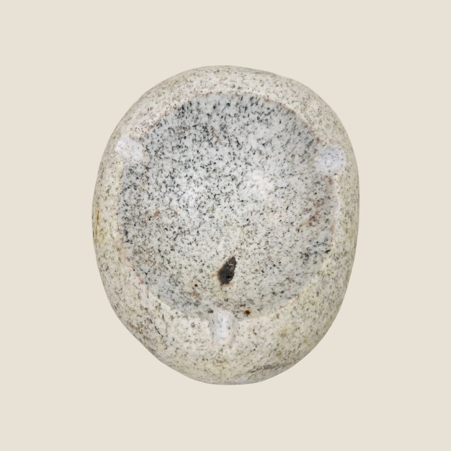 Spotted Eggshell Ash Tray -River Stone