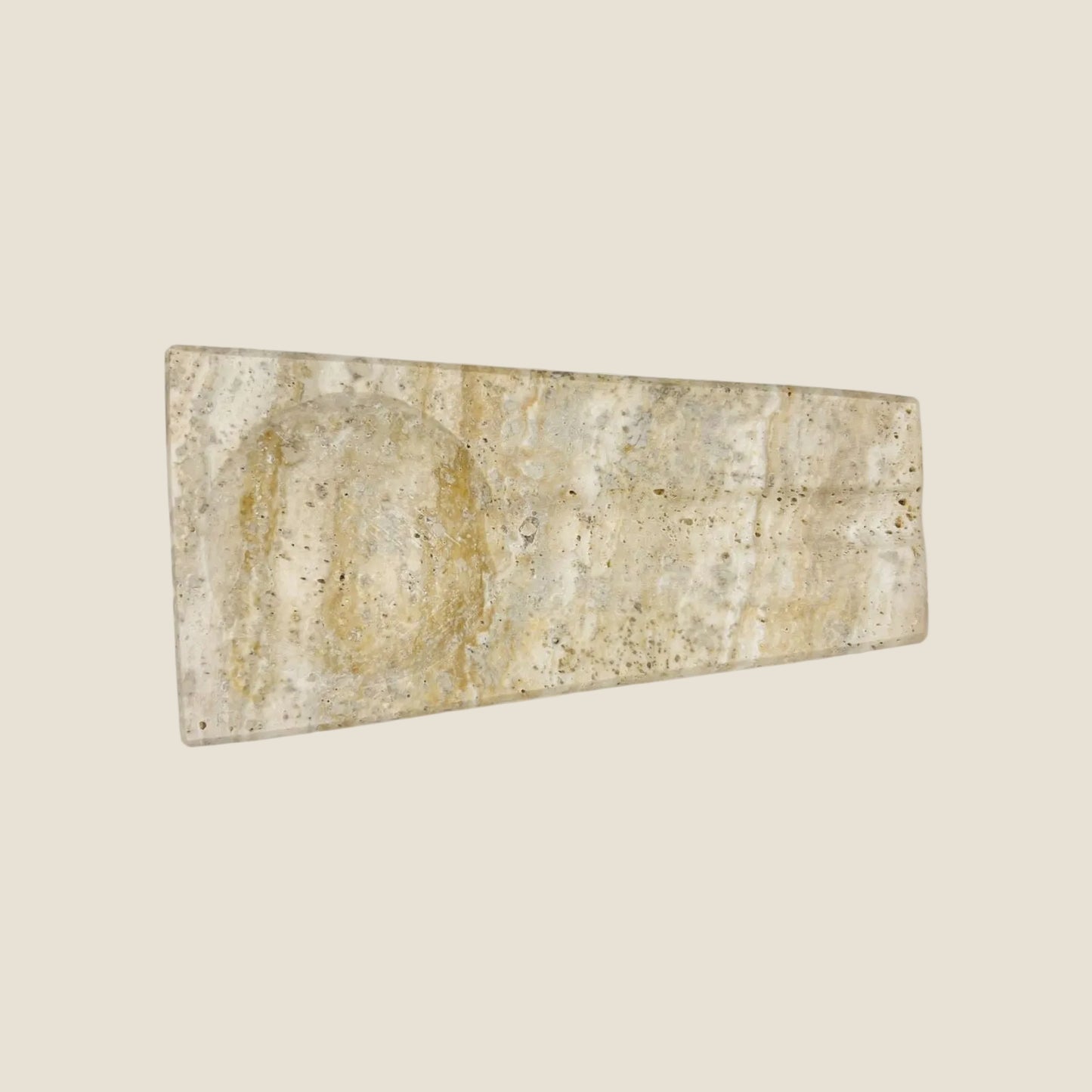 Minimal Marble Ash Tray - Travertine