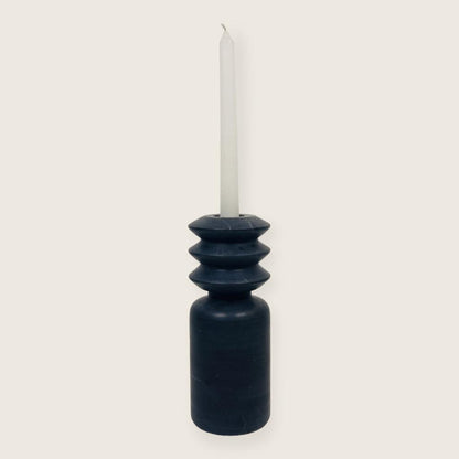 Beaded Candle Stand - Black
