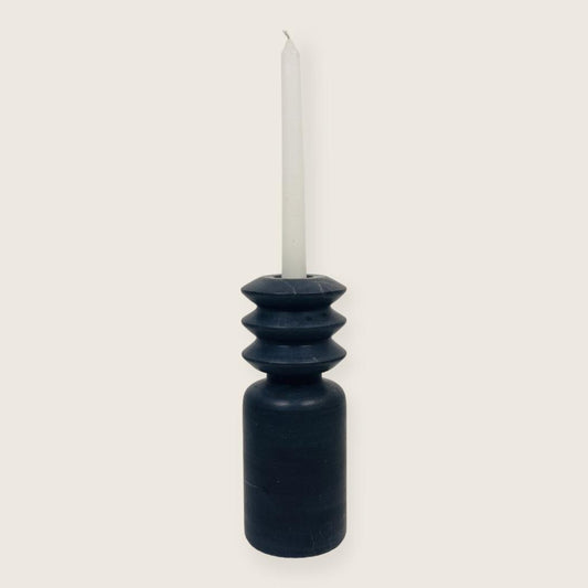 Beaded Candle Stand - Black