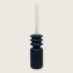 Beaded Candle Stand - Black
