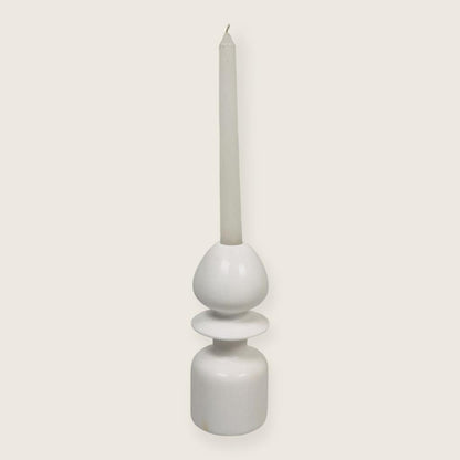Acorn Candle Stand - White
