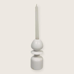 Acorn Candle Stand - White