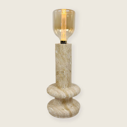 Twin Ring Lamp - Travertine