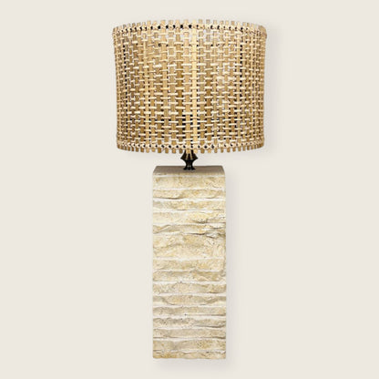 Split-Face Lamp - Travertine
