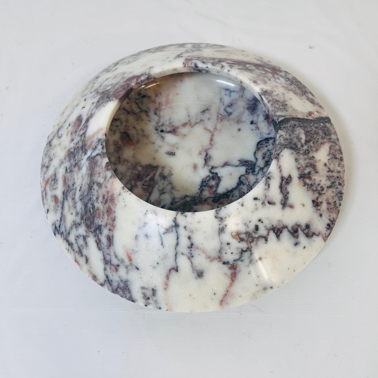 Eclipse Marble Bowl - Red & White