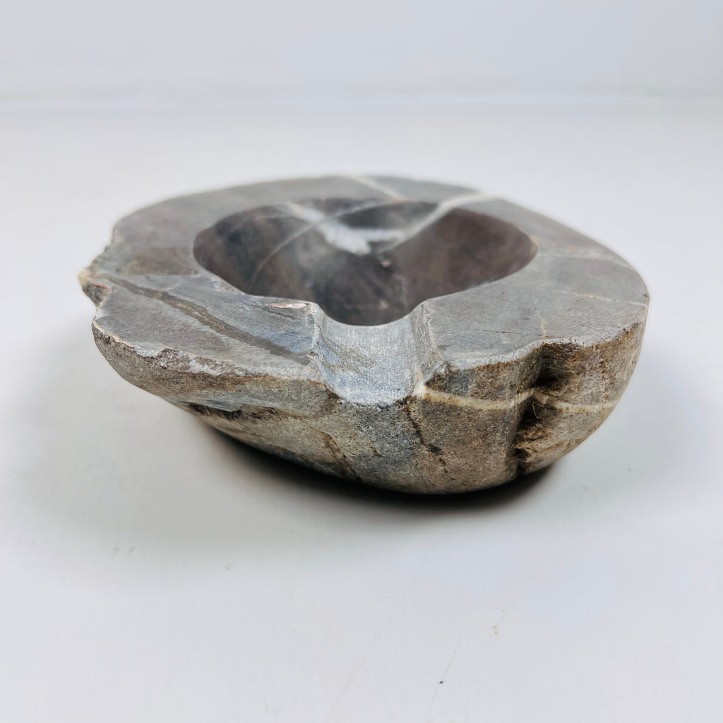 River Stone Dark Brown Lined Ash Tray