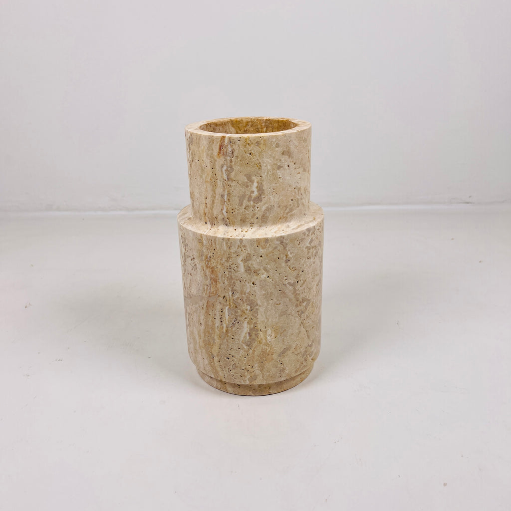 Bud Bottom Travertine Vase (Large)