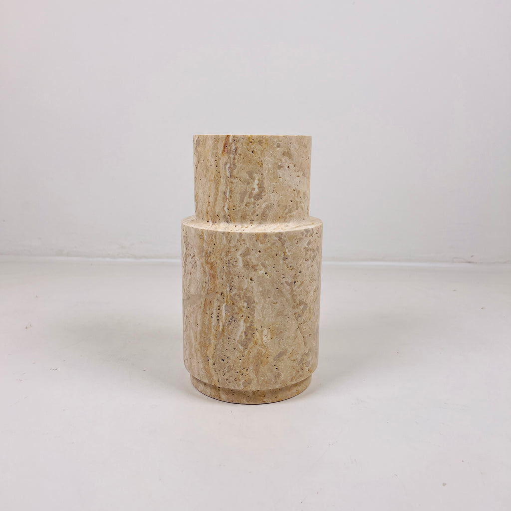 Bud Bottom Travertine Vase (Large)