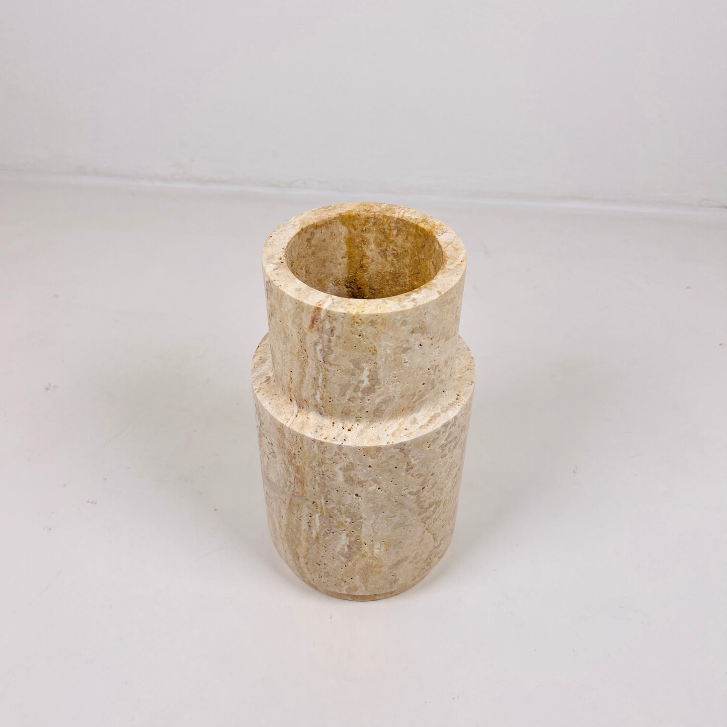 Tiered Vase - Travertine