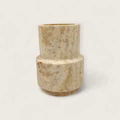 Bud Bottom Travertine Vase (Small)