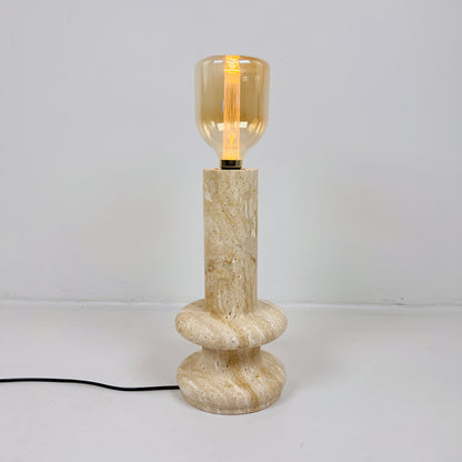 Twin Ring Lamp - Travertine