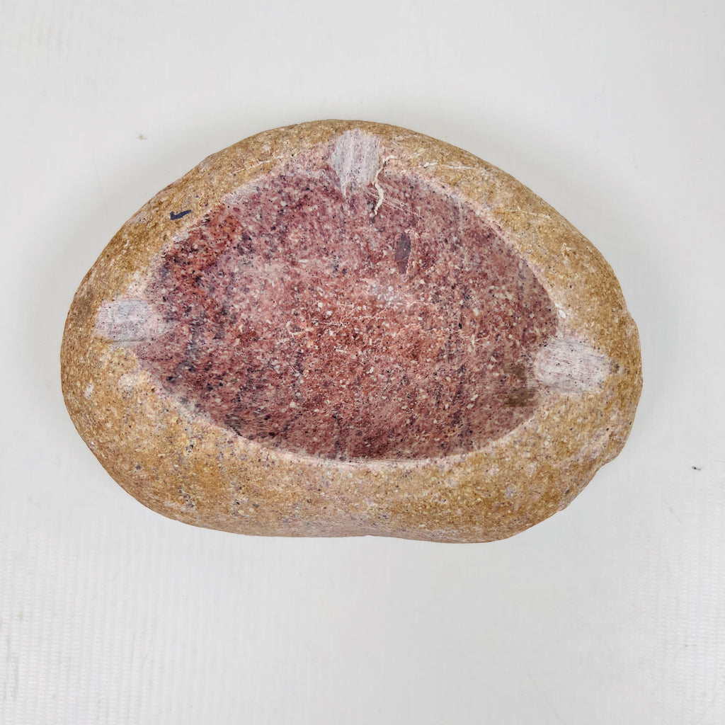 River Stone Deep Pink Specked Ash Tray