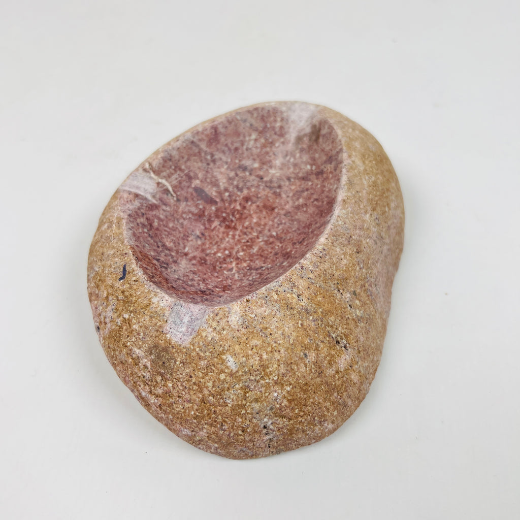 River Stone Deep Pink Specked Ash Tray