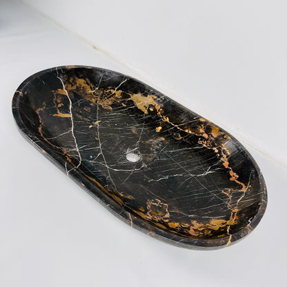 Ellipsoid Basin - Black & Gold