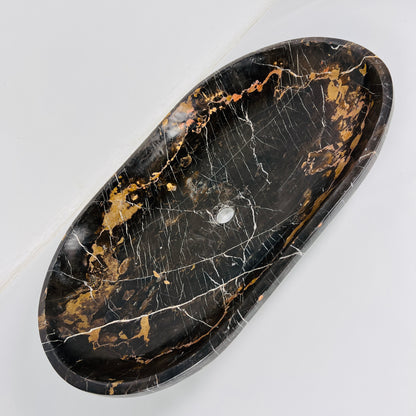 Ellipsoid Basin - Black & Gold