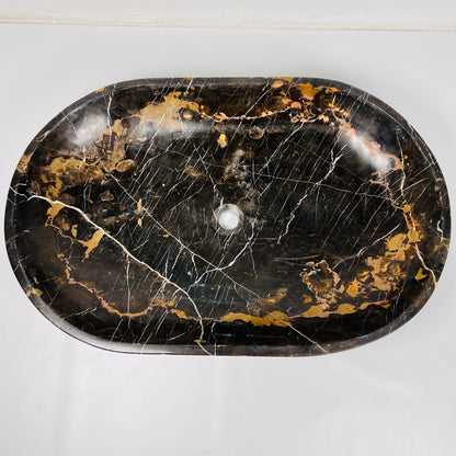 Ellipsoid Basin - Black & Gold