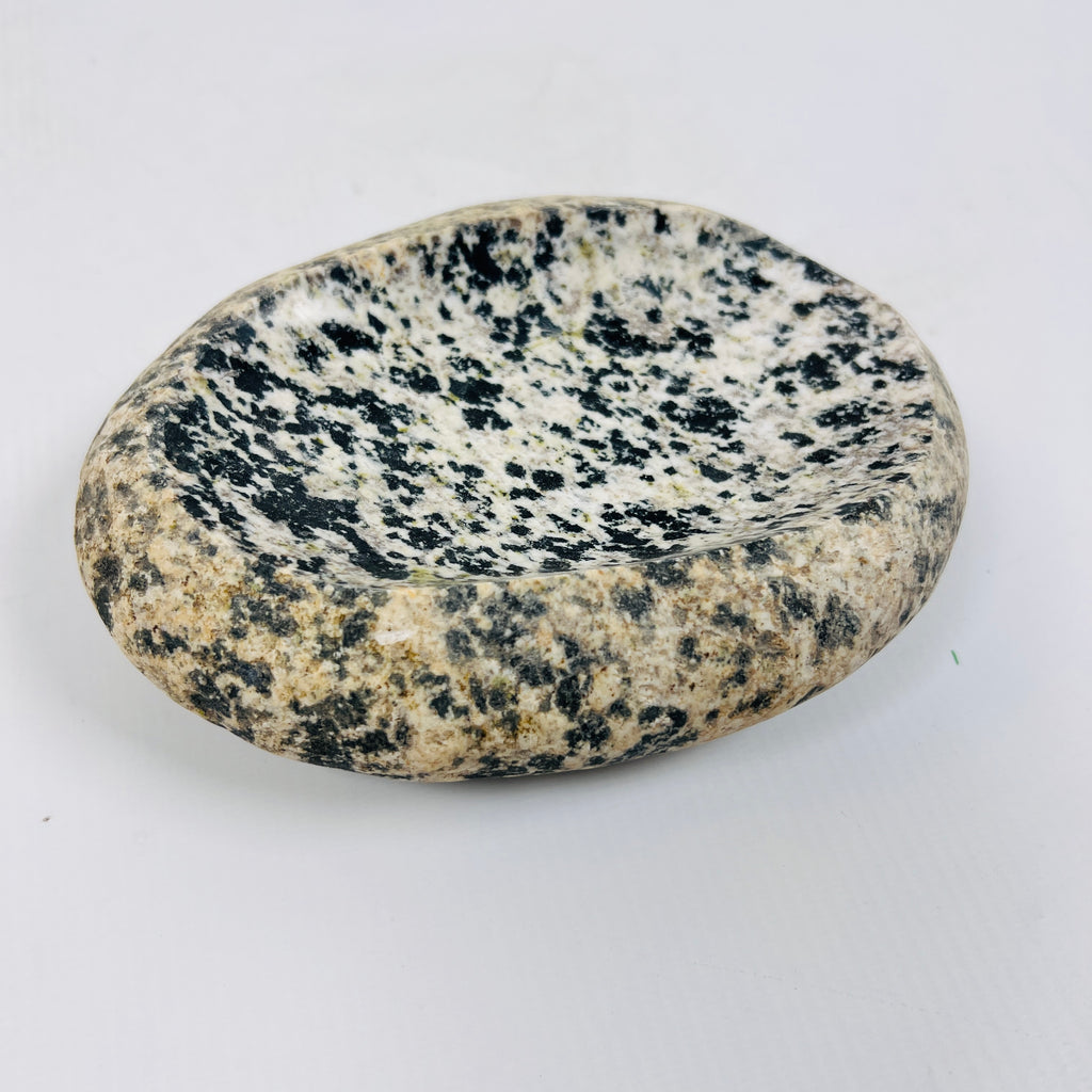 Riverstone Eggshell Polka Dot Soap Dish