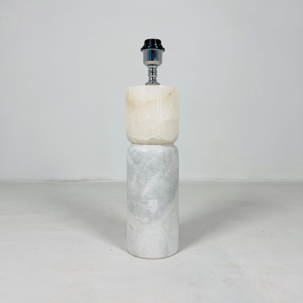 Onyx and Grey Marble Table Lamp