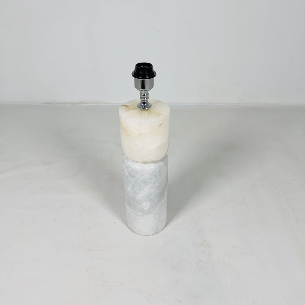 Onyx and Grey Marble Table Lamp