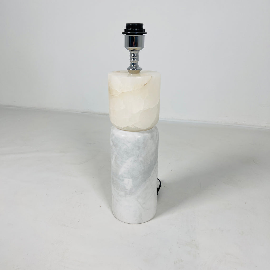 Onyx and Grey Marble Table Lamp