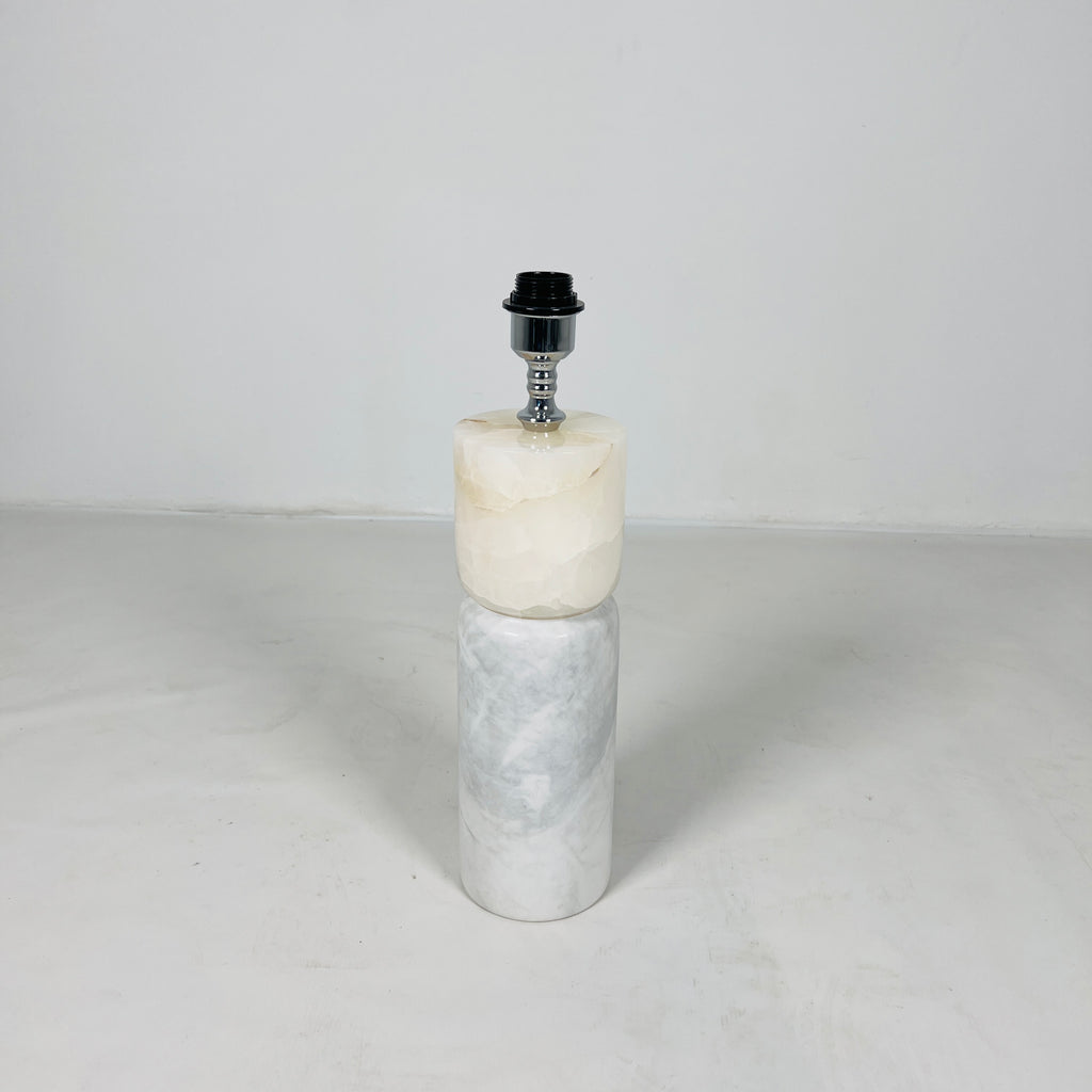 Onyx and Grey Marble Table Lamp