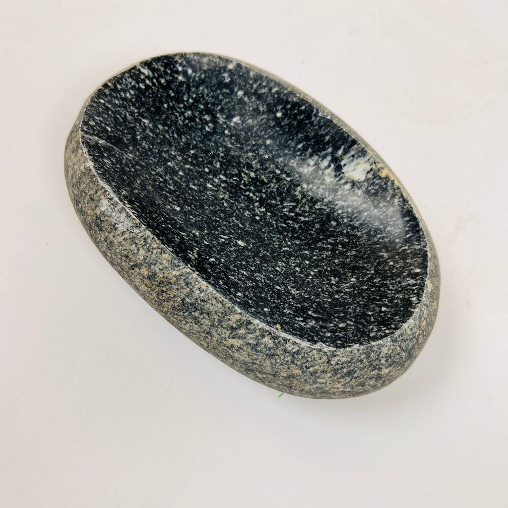 Riverstone Black Sprinkled Soap Dish