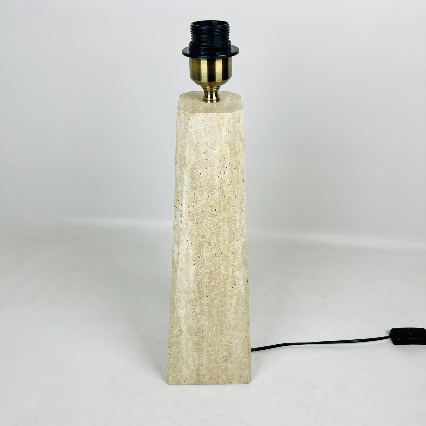 Trapezoid Table Lamp - Travertine