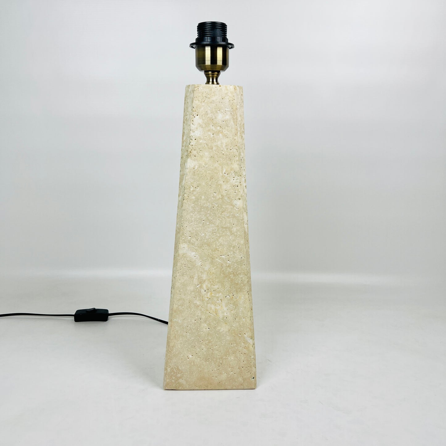 Trapezoid Table Lamp - Travertine
