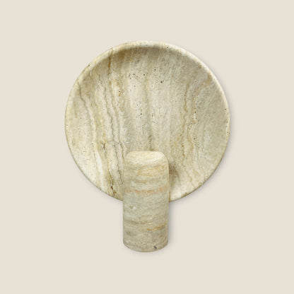 Disc Table Lamp - Travertine