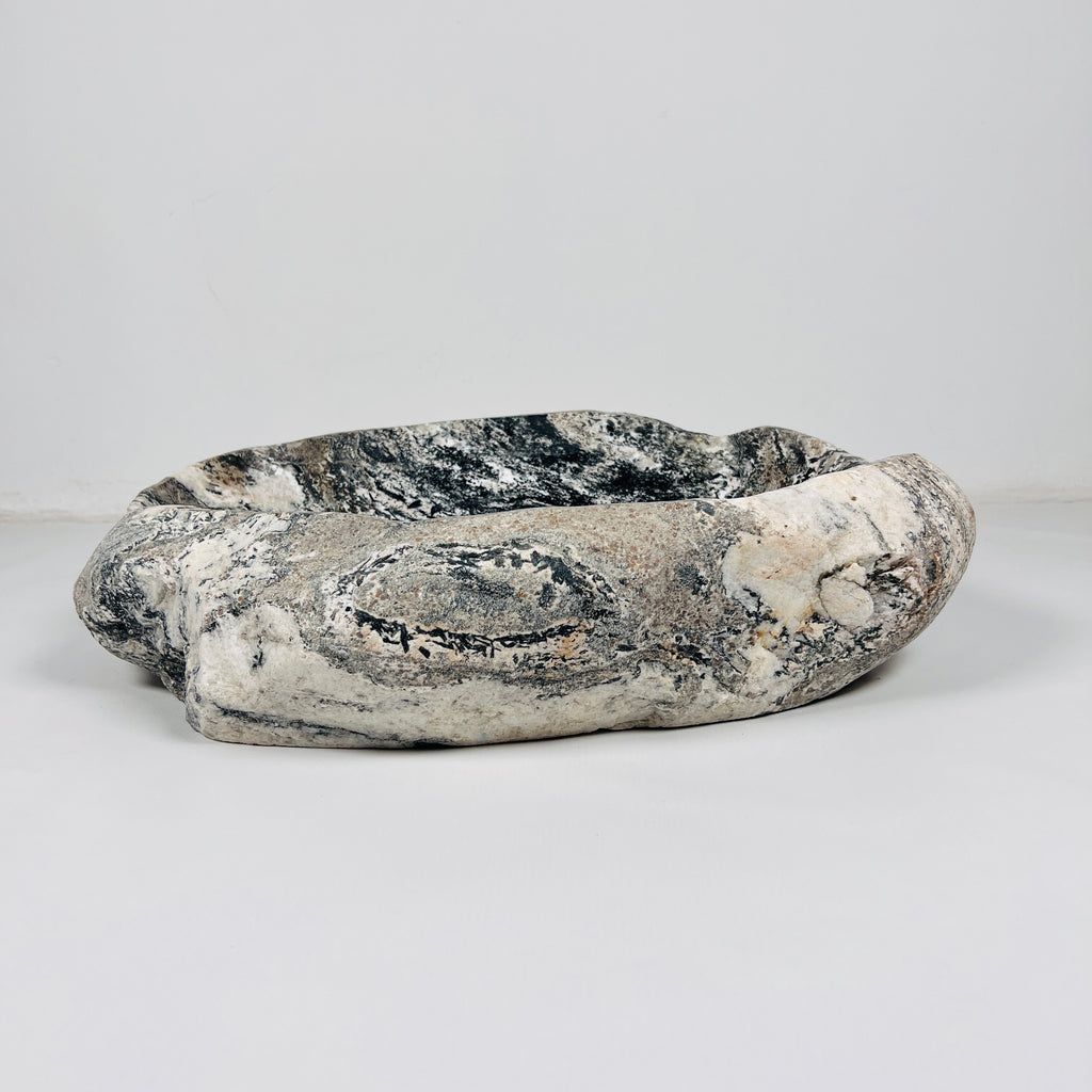 Abstract Glazed River Stone Sink